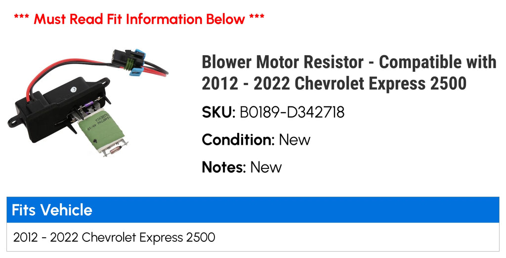 Blower Motor Resistor H411