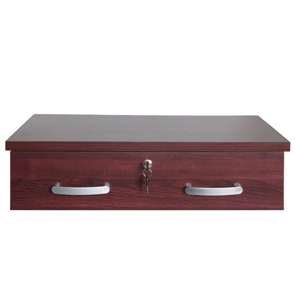 Pine Twin Bed and Dresser with Lock in Mahogany J689