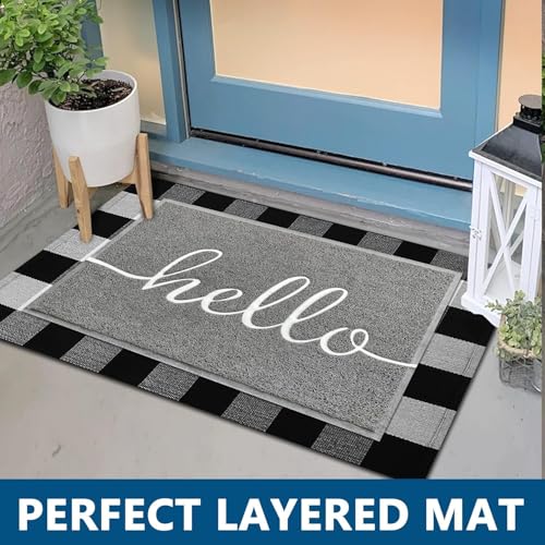 Black 36"x24" Non Slip Doormat W136661