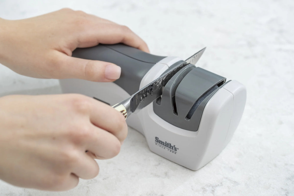 Compact Electric Knife Sharpener White O1662