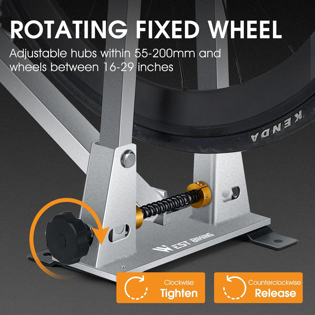 Wheel Truing Stand with Spoke Wrench for 16-29” 700C Bike Wheel S4206