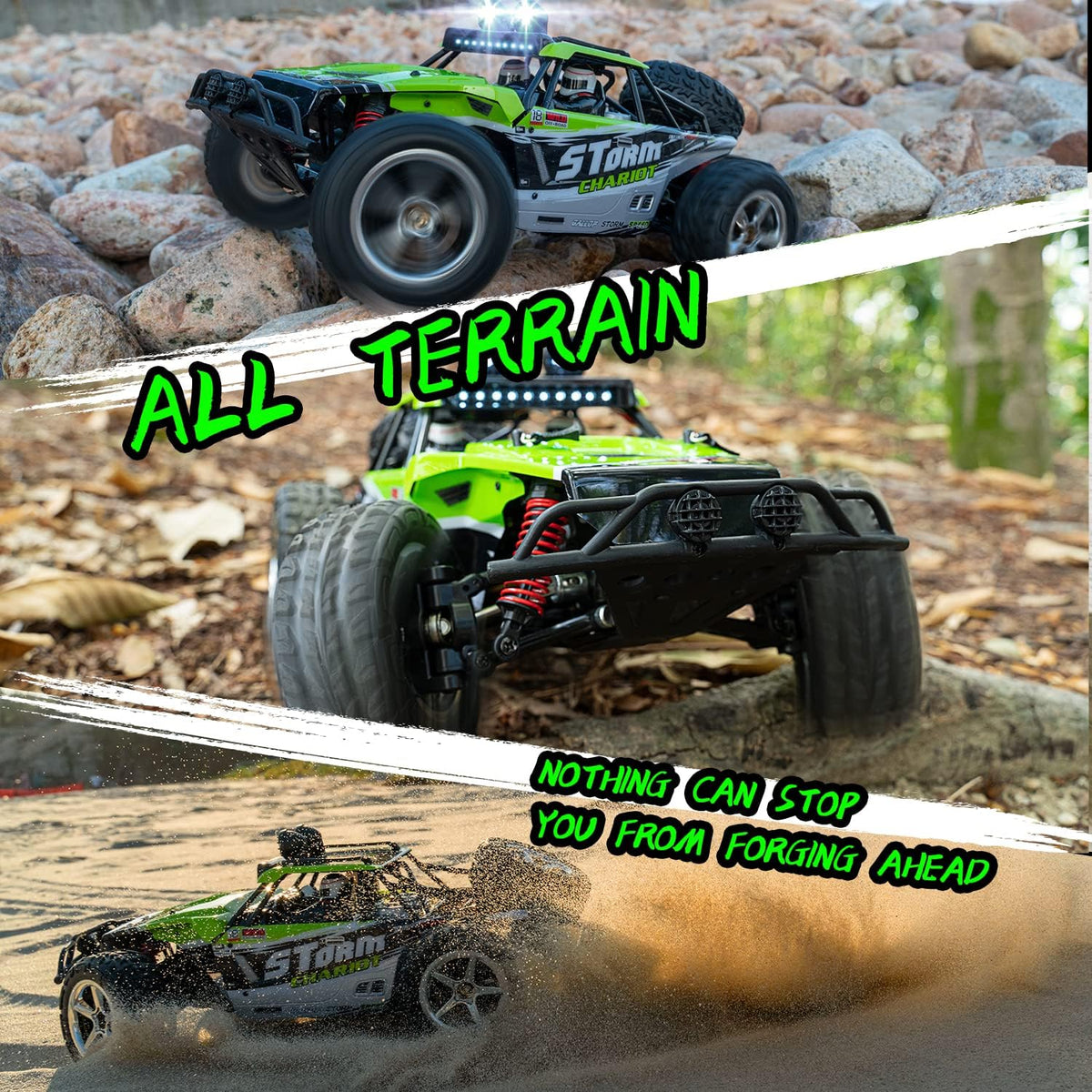 1:10 Scale 4WD RC Truck with 2 Rechargeable Batteries Q180