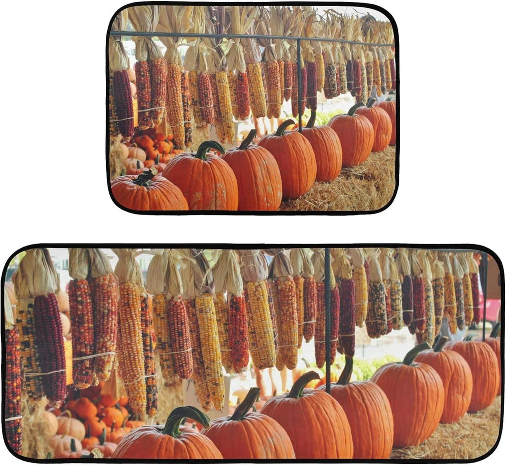Kitchen Rugs Set of 2 Washable Floor Runner Area Rug Z868722