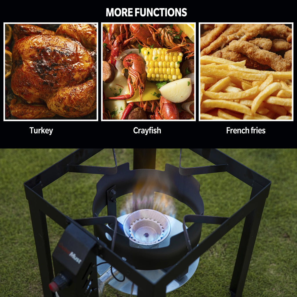 30 QT Turkey Fryer with Basket and Burner Set G490936