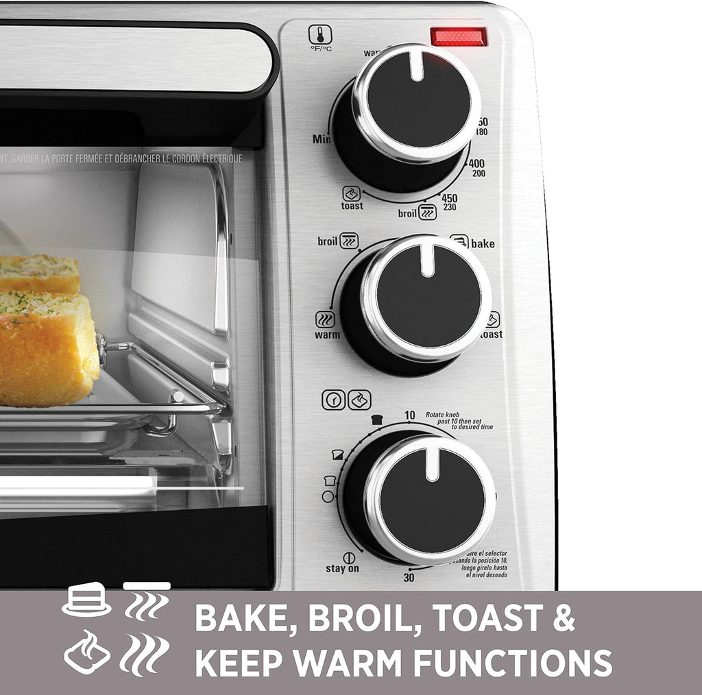 4-Slice Stainless Steel Toaster Oven L367