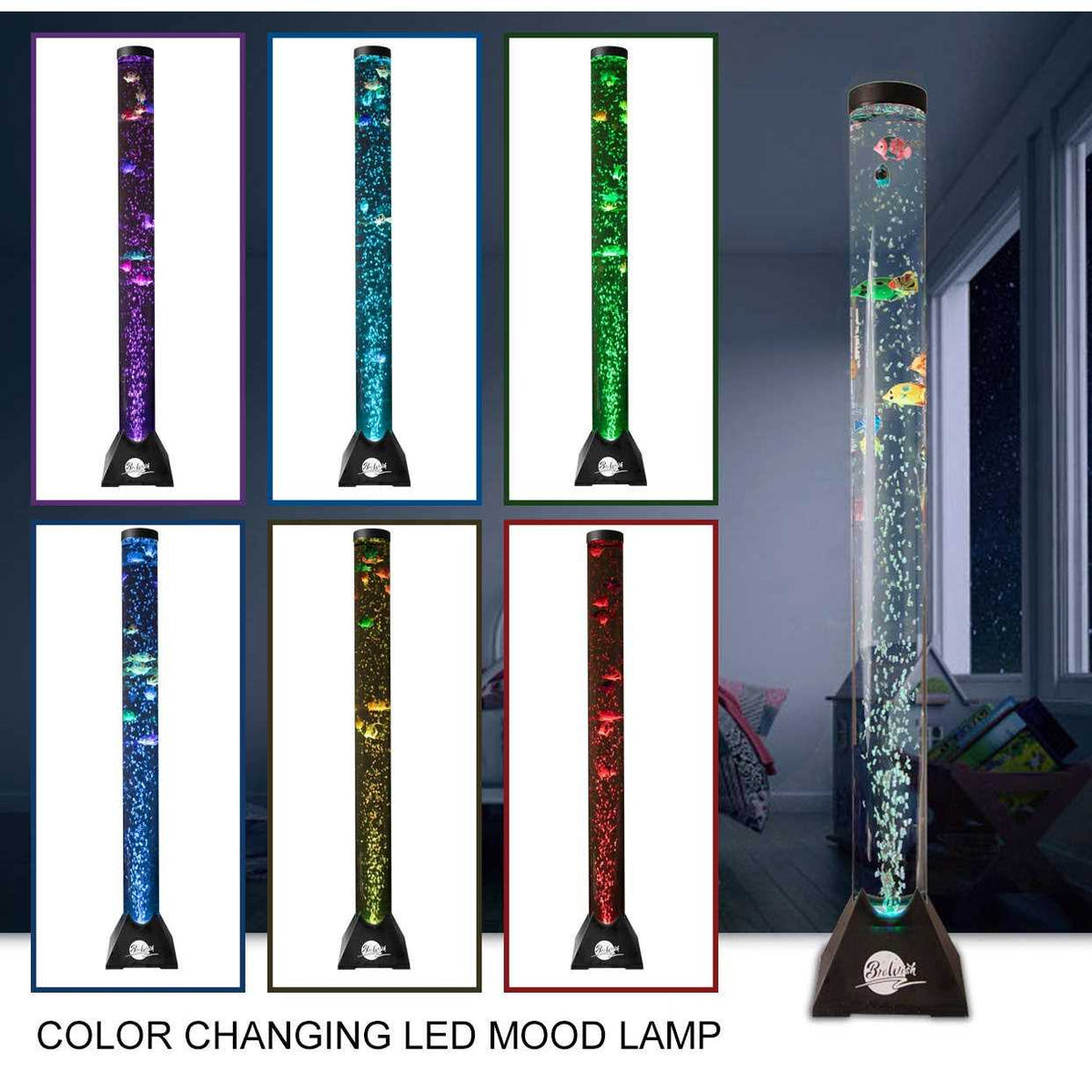 4FT LED Water Bubble Fish Tube Floor Lamp L511