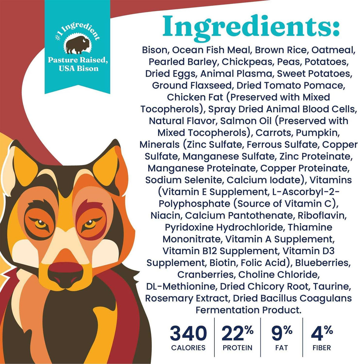 Solid Gold Nutrientboost Wolf King Bison Dry Dog Food N6073