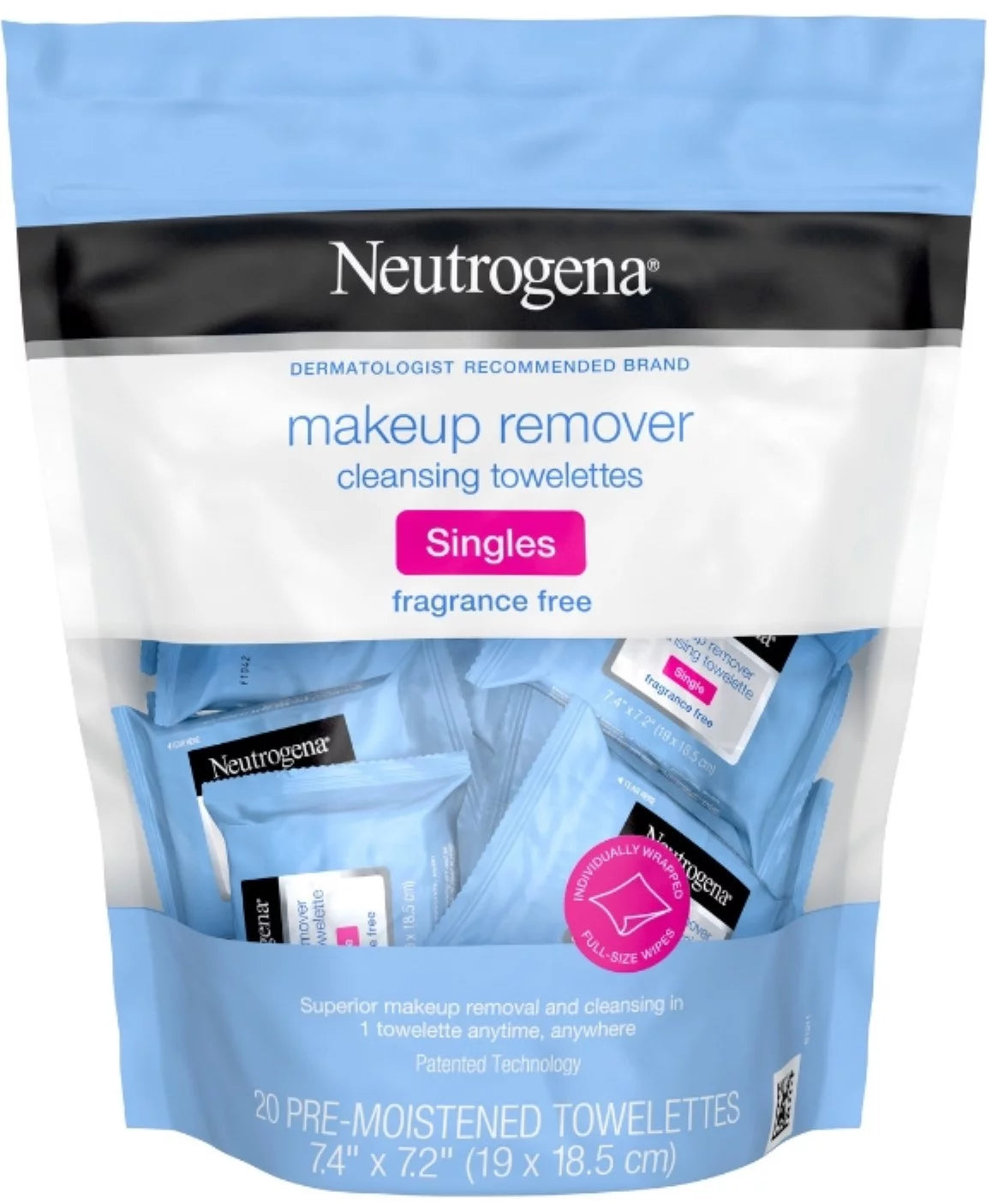 Fragrance-Free Makeup Remover Cleansing Towelettes 20 ct Pack of 3 G3330