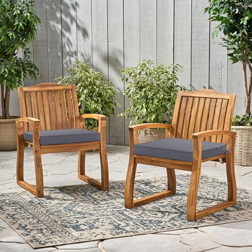 Waterproof Outdoor Chair Cushions 19 x 19 Inch Set of 2 C26749