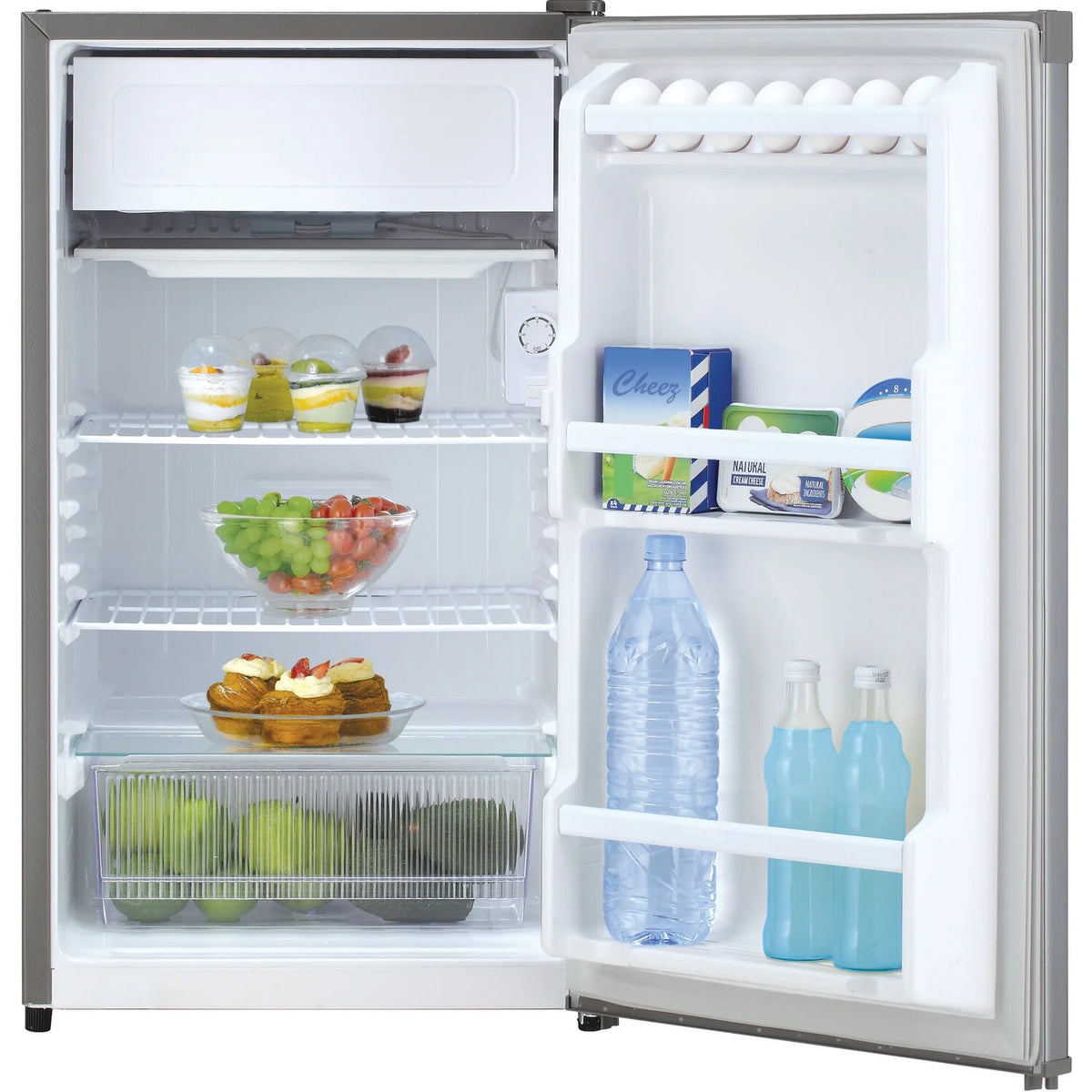 Silver 1-Door Compact Refrigerator S61123