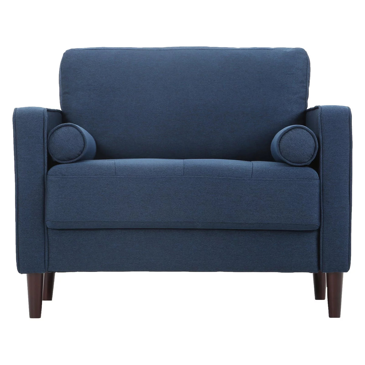 King Chair in Navy Blue Fabric Upholstery P737