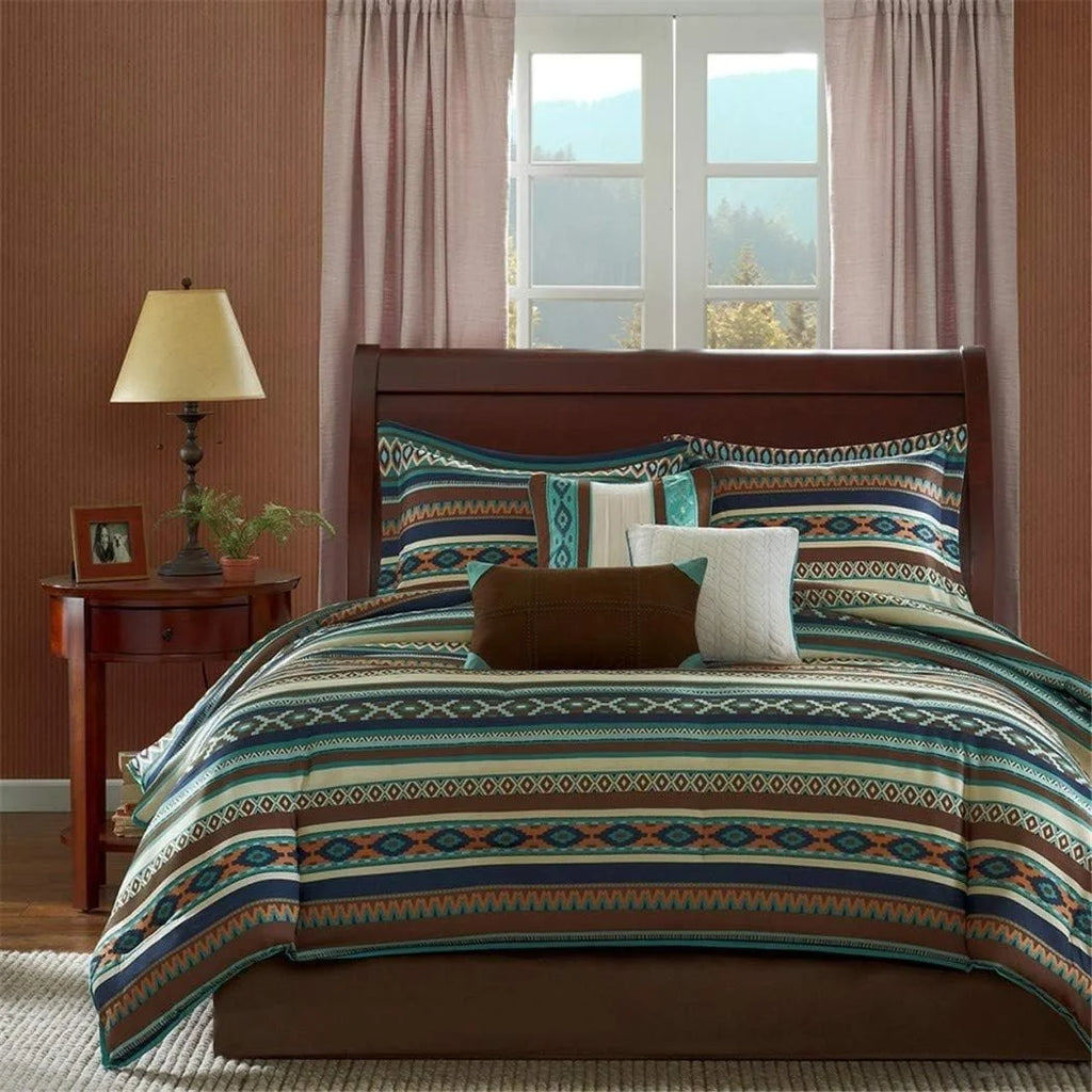 Turquoise California King 7 Piece Comforter Set S9142