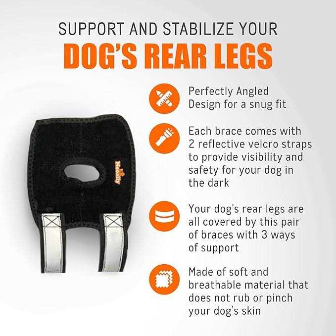 Short Rear Leg Support Small Dog Splint Braces H422