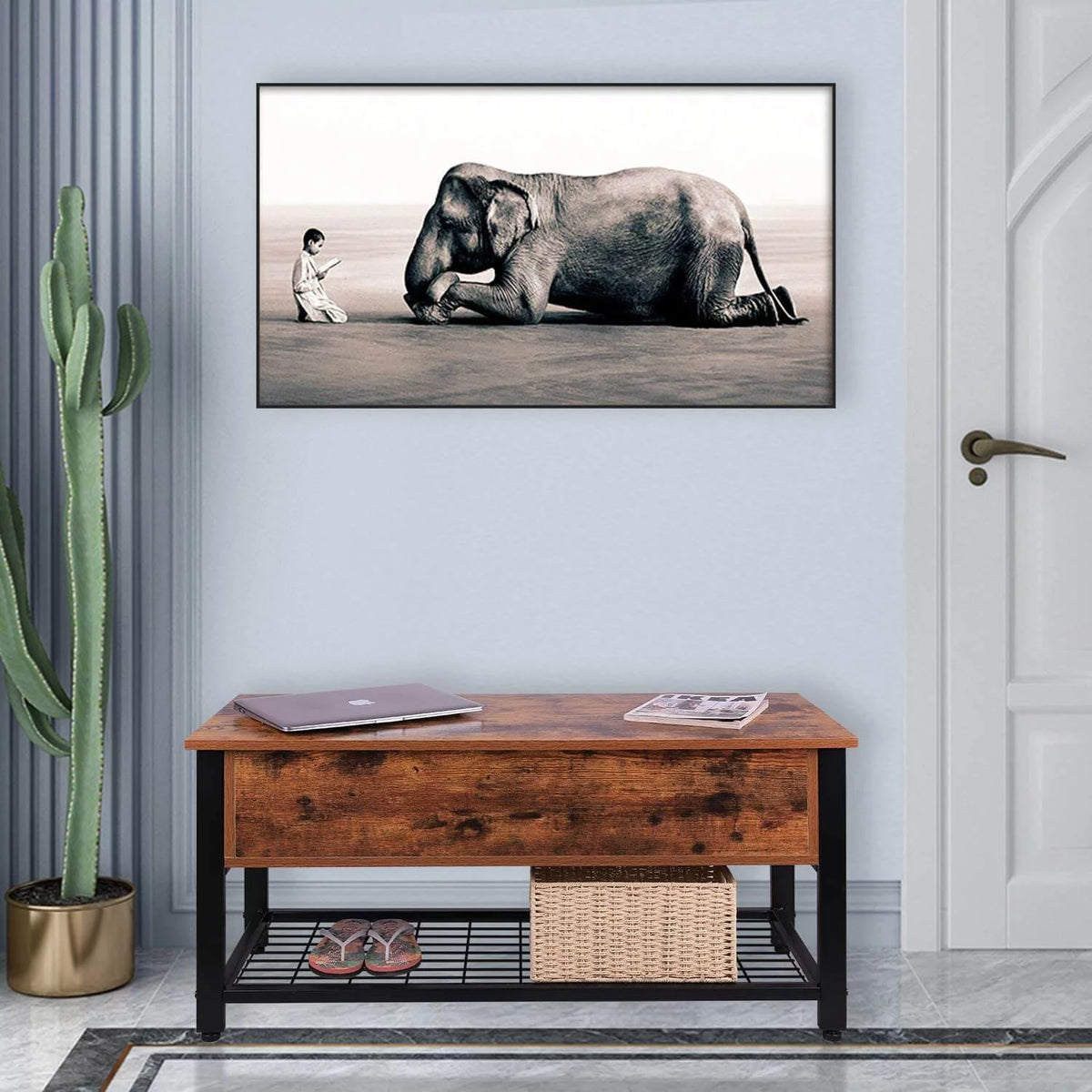 Lift Top Wood Storage Bench F1654