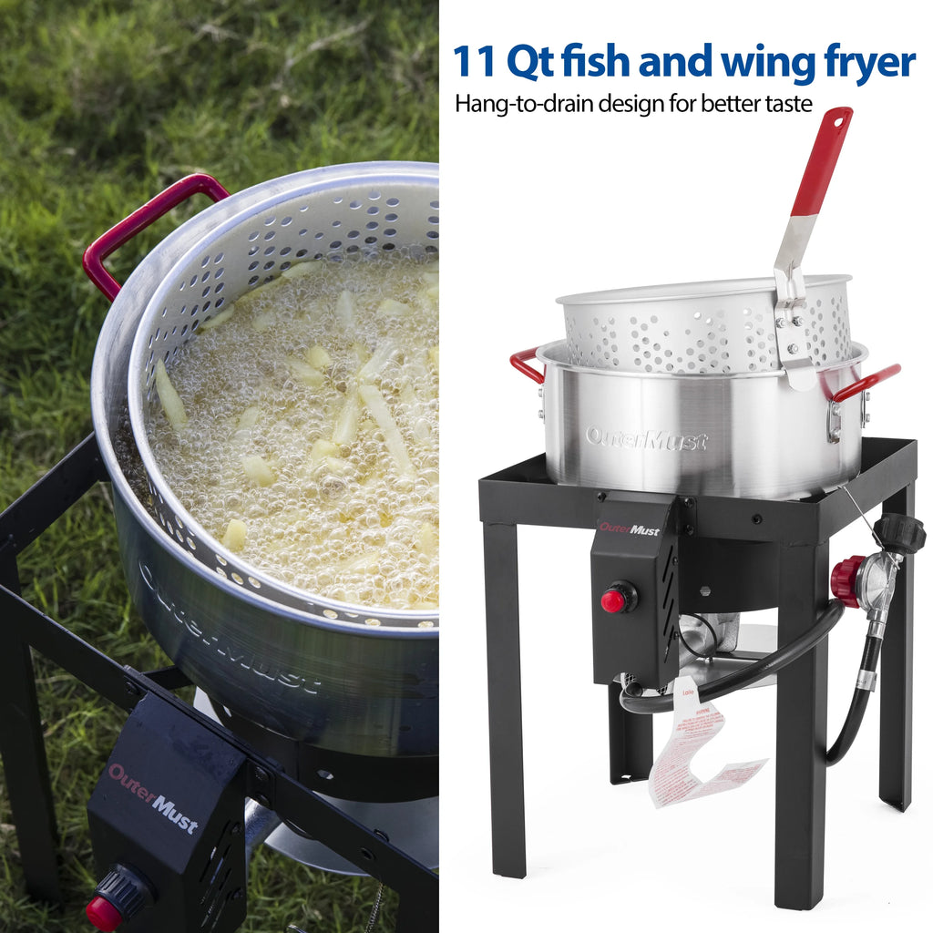 30 QT Turkey Fryer with Basket and Burner Set G490936