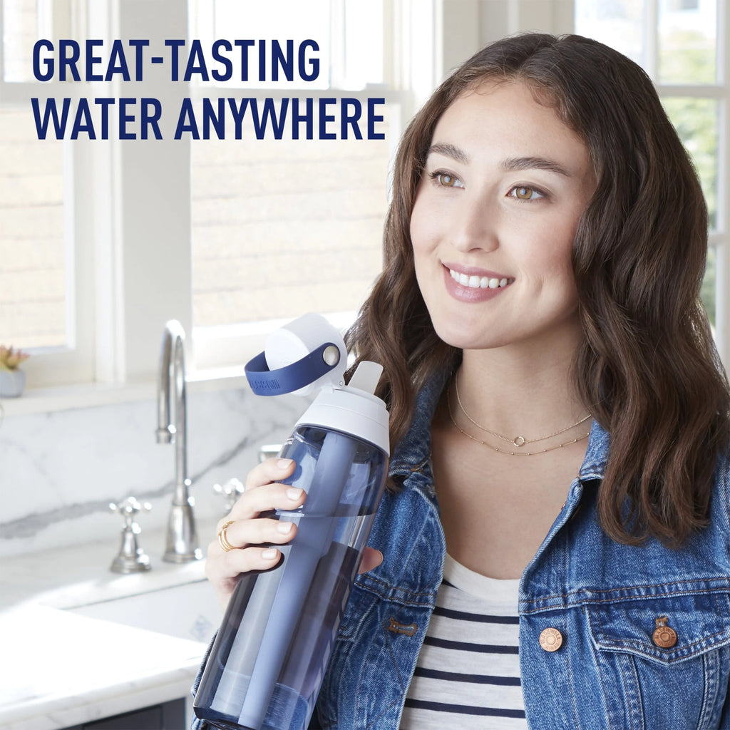 26oz Leak Proof Filtered Water Bottle with Straw H23421