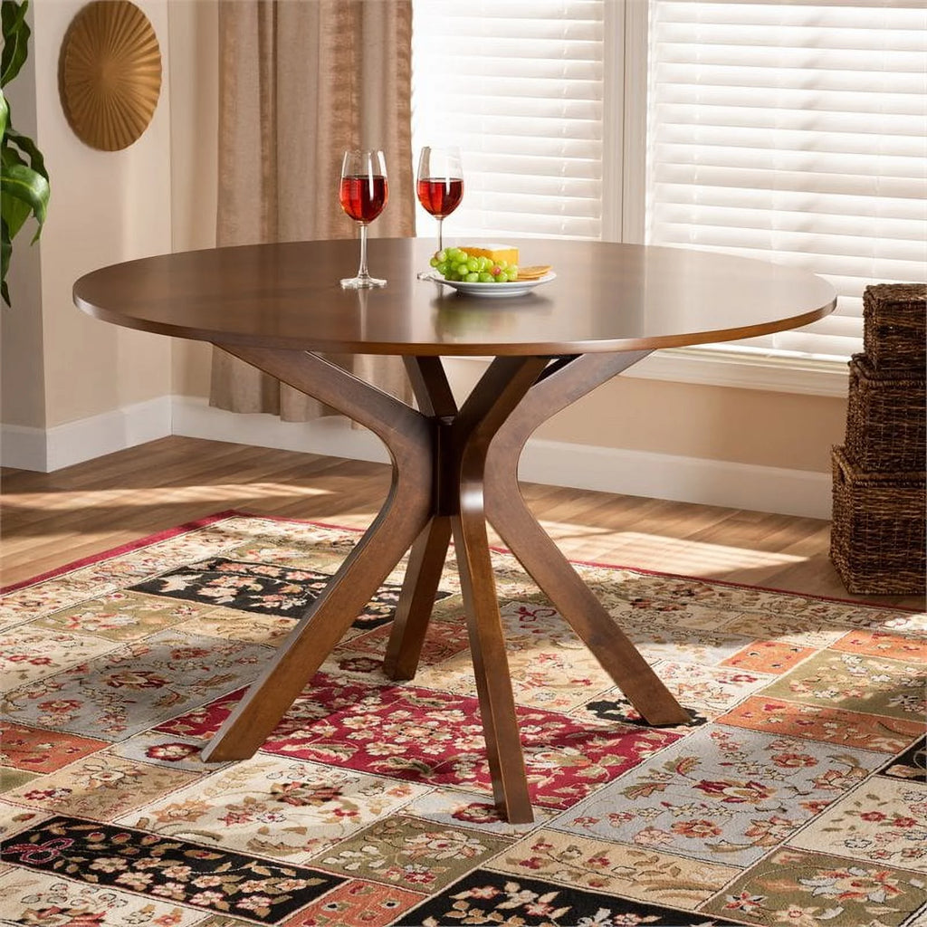Walnut Round Wood Dining Table N886559