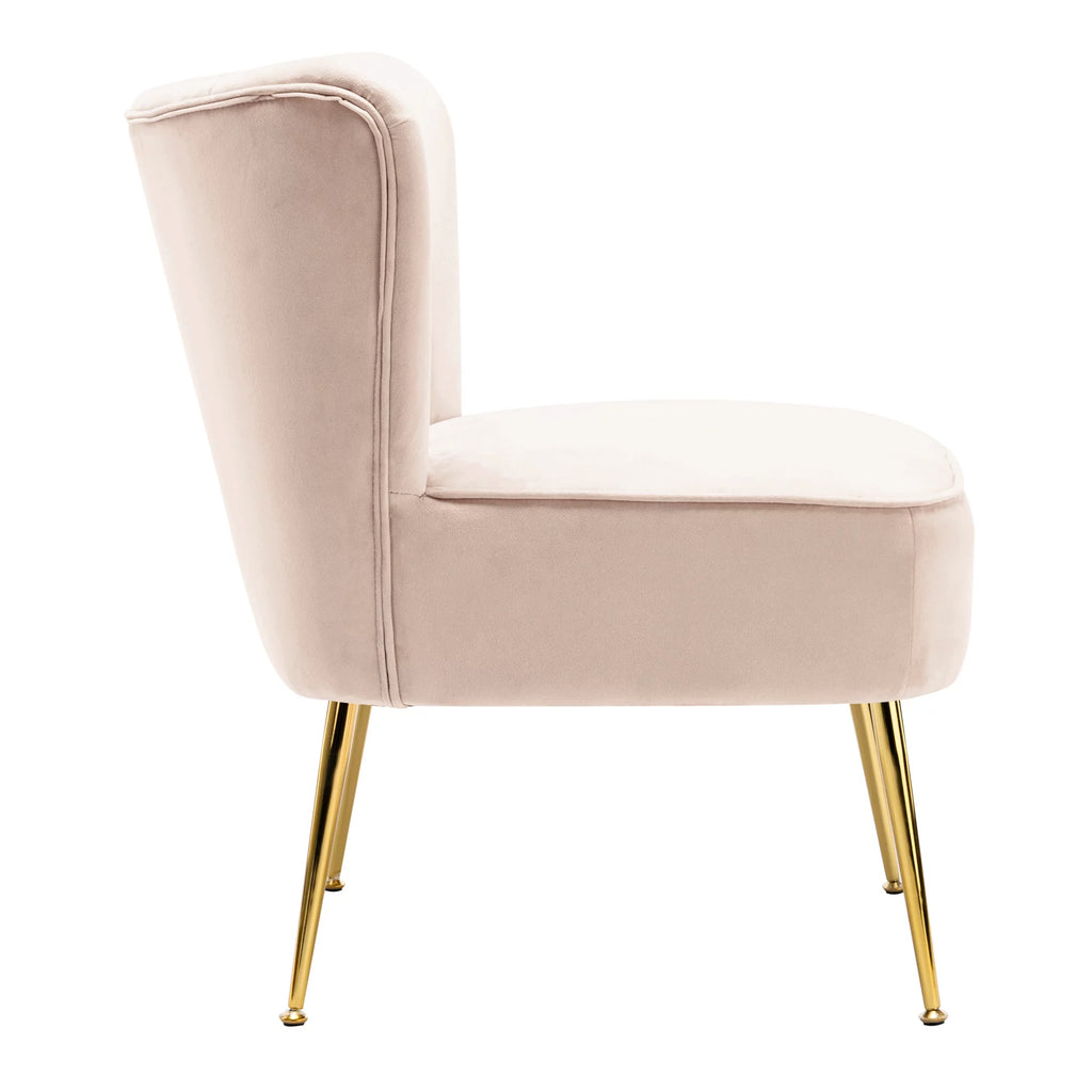 Tan Tufted Velvet Accent Chair X50100
