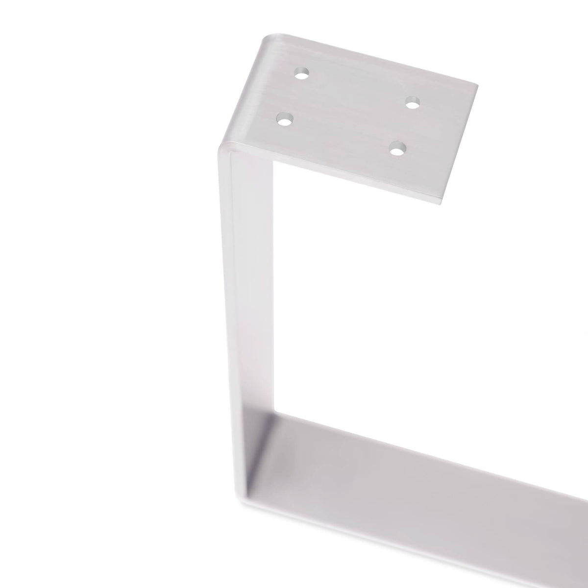 White U-Shape Flat Bar Table Leg & Bench Base B263511