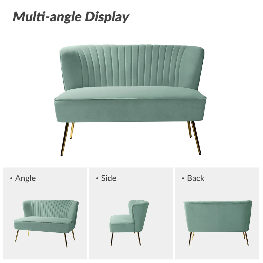 Velvet Sofa Loveseat Upholstered Tufted Back N7410