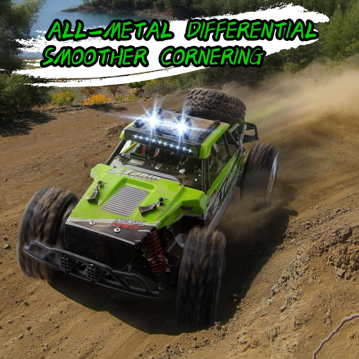 1:10 Scale 4WD RC Truck with 2 Rechargeable Batteries Q180