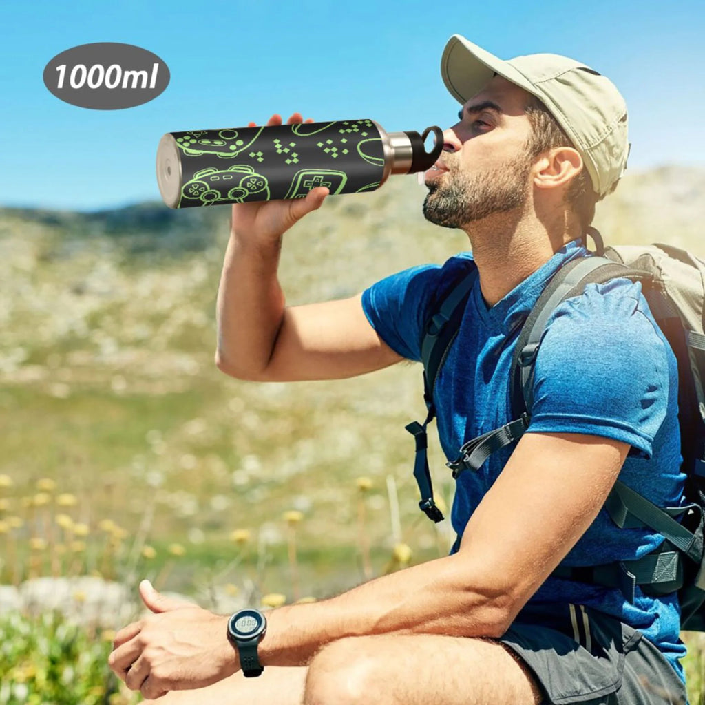 Stainless Steel Vacuum Insulated Water Bottle with Straw Lid 20 OZ C75781