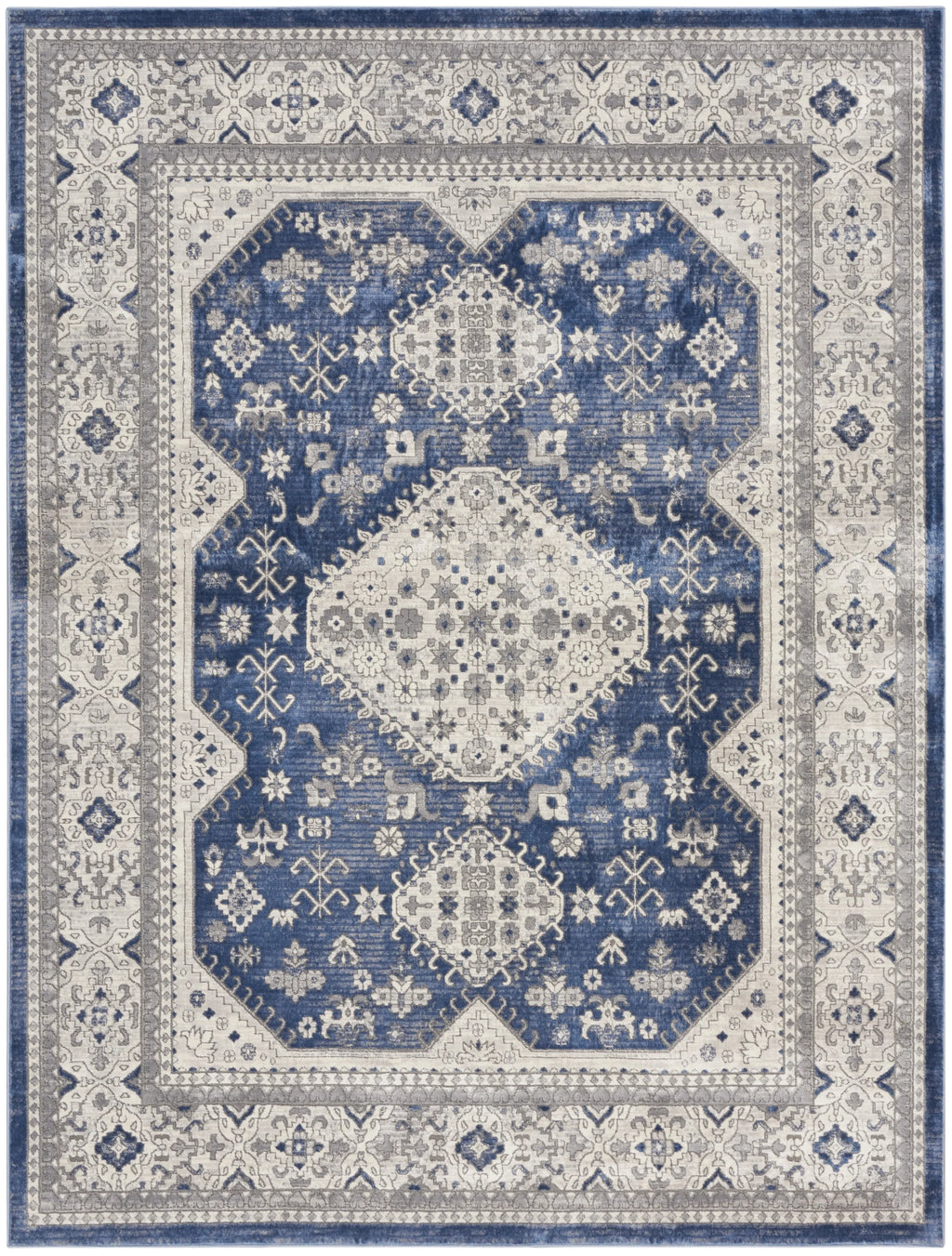 Persian Grey/Navy 8x10 Area Rug S124784