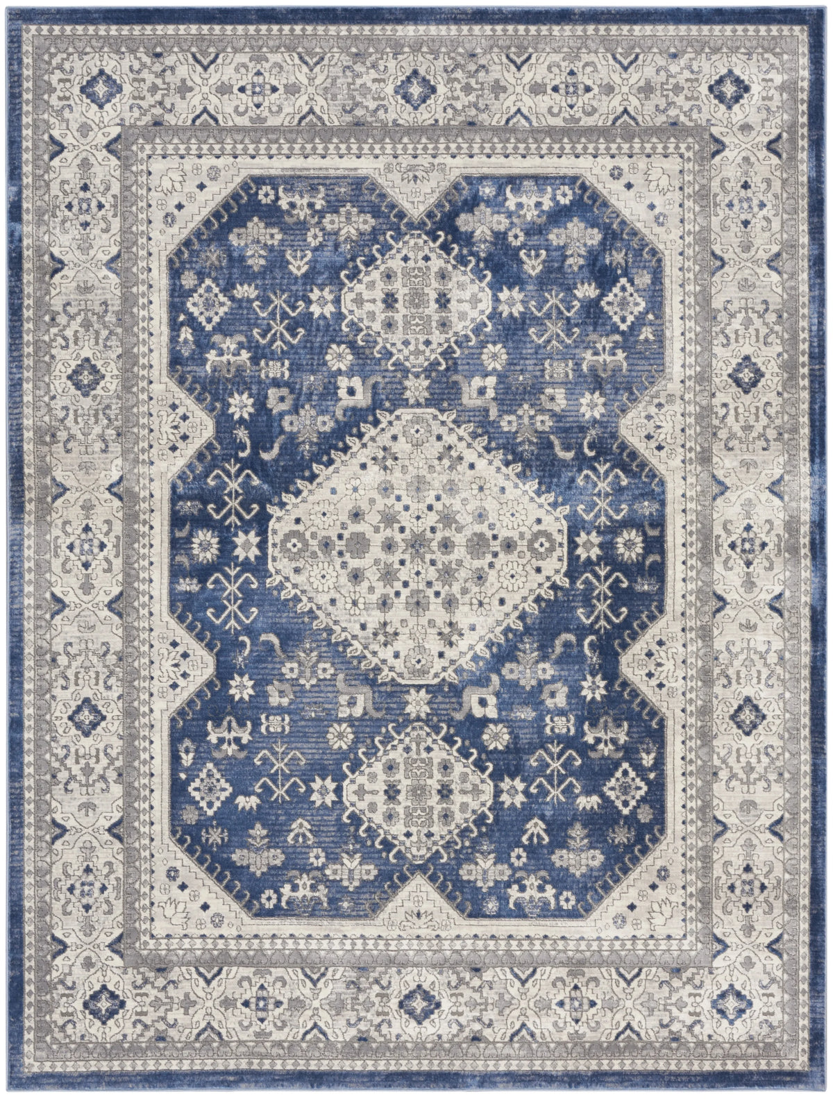 Persian Grey/Navy 8x10 Area Rug S124784