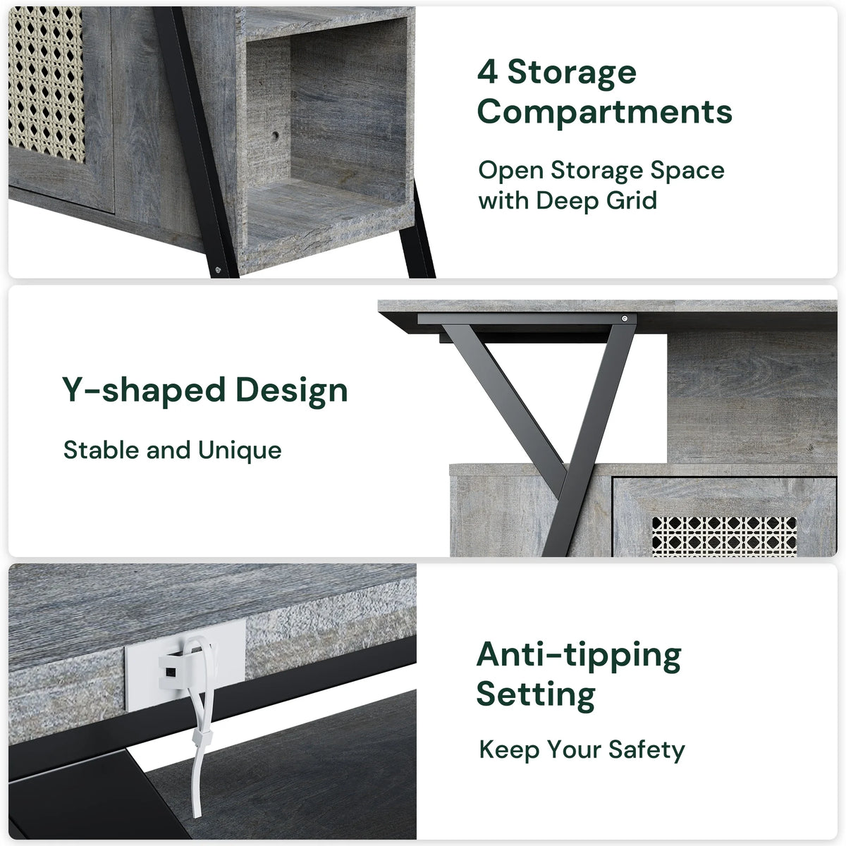 Entrance Storage Cabinet with Adjustable Shelves L2333