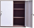 White Metal Storage Cabinet with Lock and Doors P519106