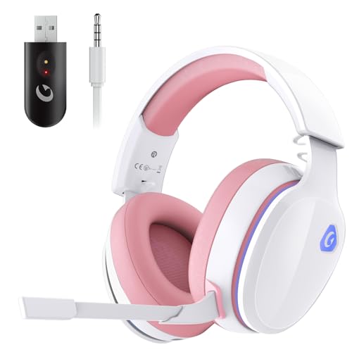 Black 2.4GHz Wireless Gaming Headphones with Noise Canceling Mic C37409