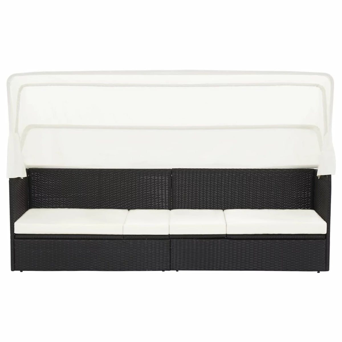 Adjustable Sun Lounger with Canopy and Cushion S70734