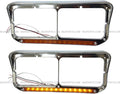 Chrome Headlight Bezel with Amber LED Light Strip, Pack of 2 G85957