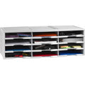 12-Compartment Literature Organizer, Gray K3956
