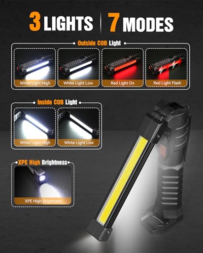 Rechargeable Magnetic Foldable LED Work Light 800 Lumens W108732