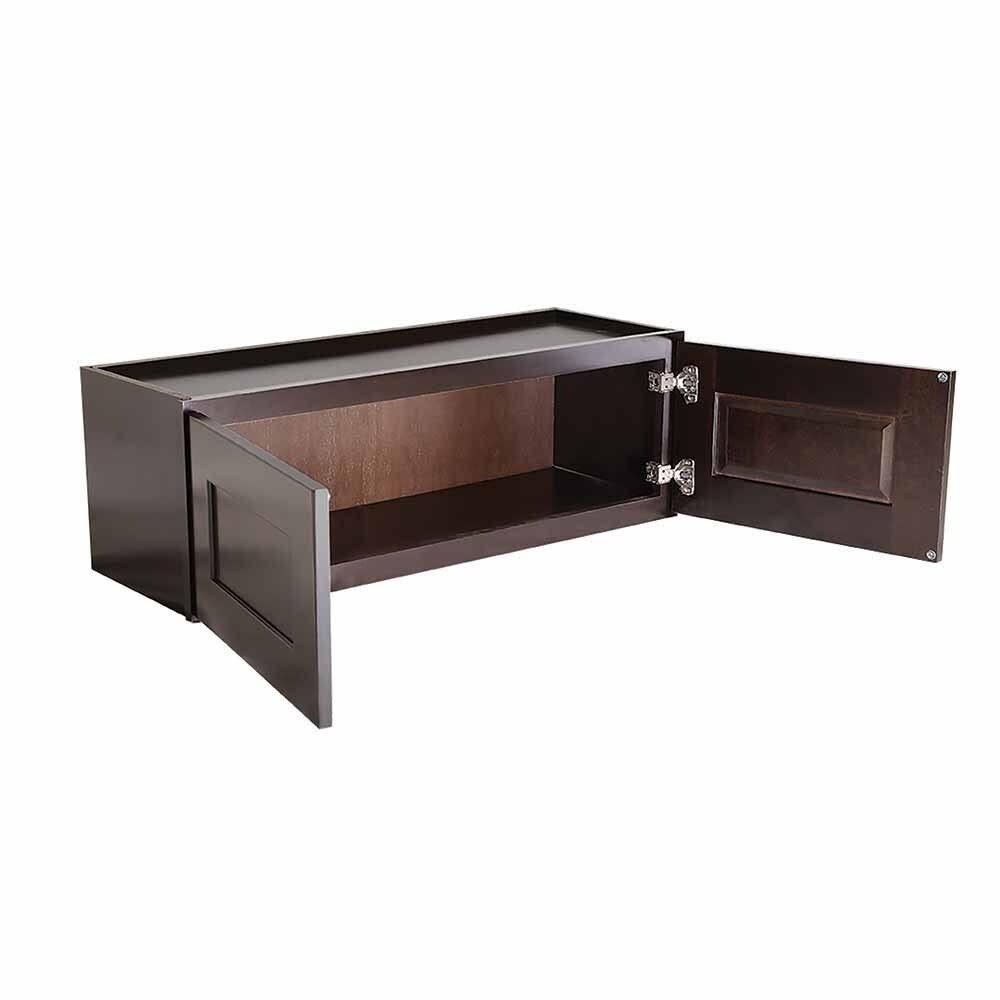 Espresso Double Door Kitchen Cabinet J99354