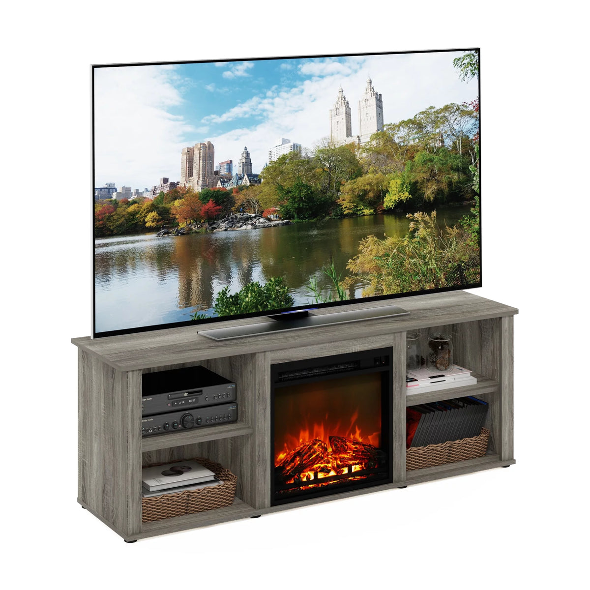 60 Inch TV Stand with Fireplace F56483