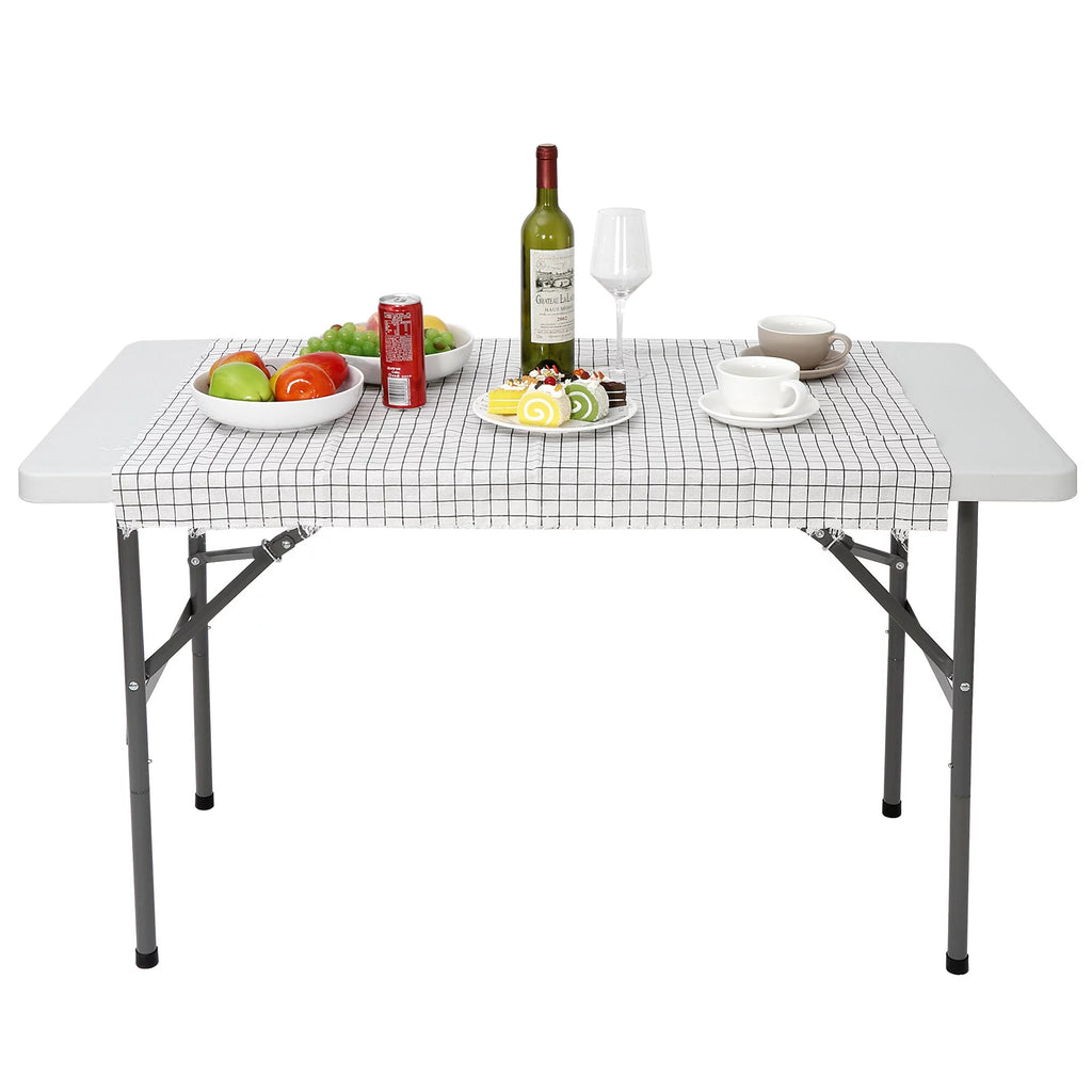4FT White Plastic Folding Table J517832