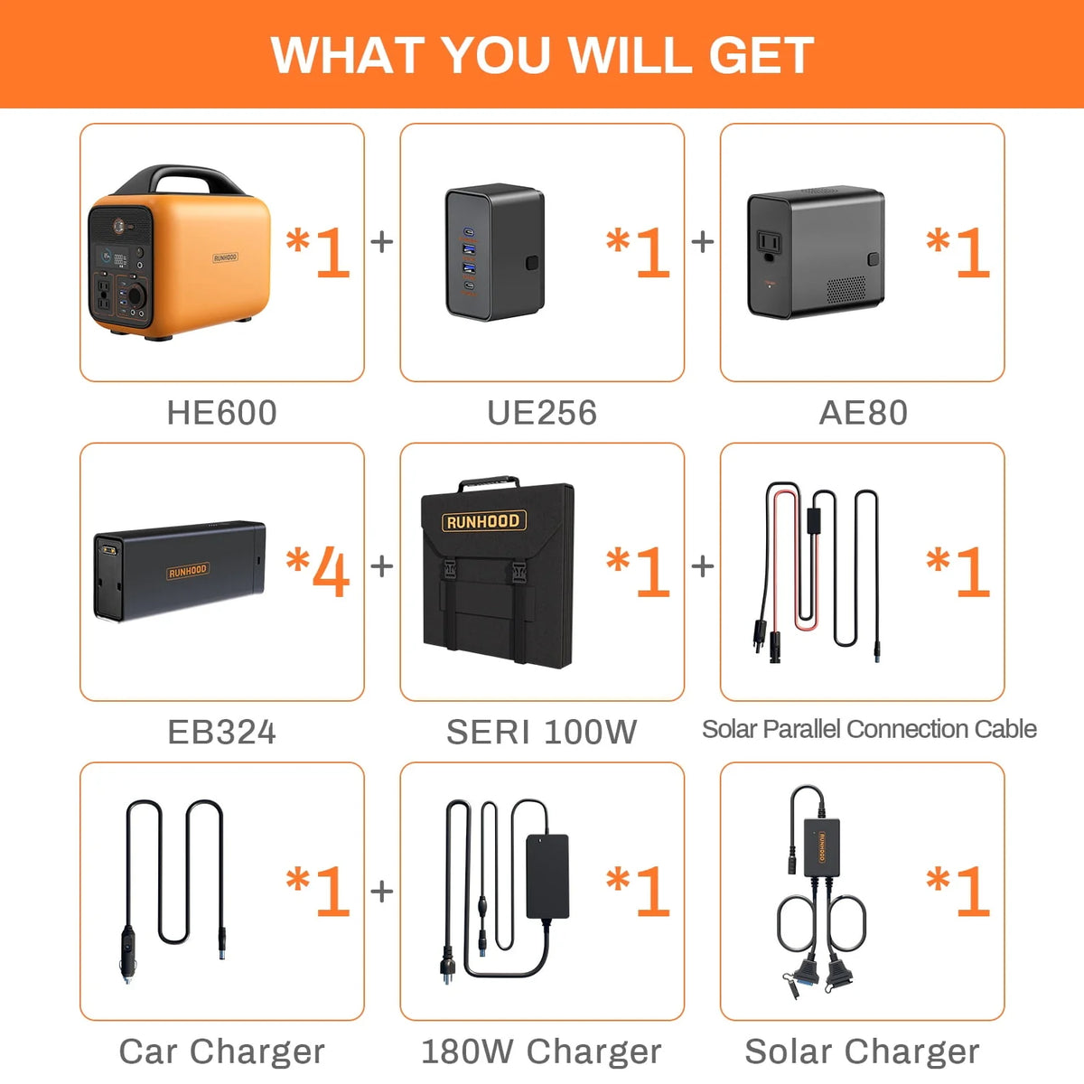 Portable Power Station 1296Wh Swappable Lithium Backup Batteries 600W AC Outlet Solar Generator F3719