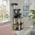 73-in Cat Tree with Hammock Condo and Bed Q69429