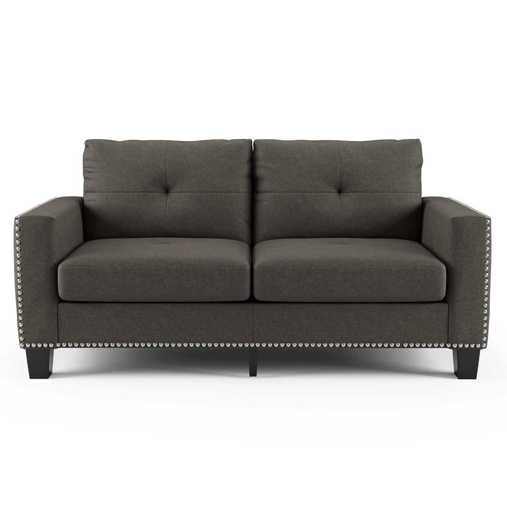 Contemporary Faux Linen Sofa Y415