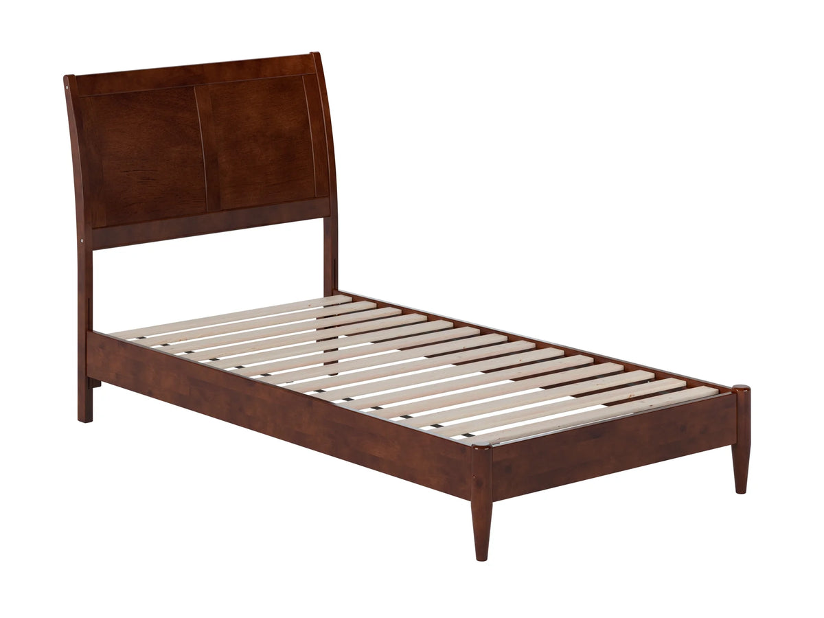 Twin Solid Wood Sleigh Platform Bed Q802