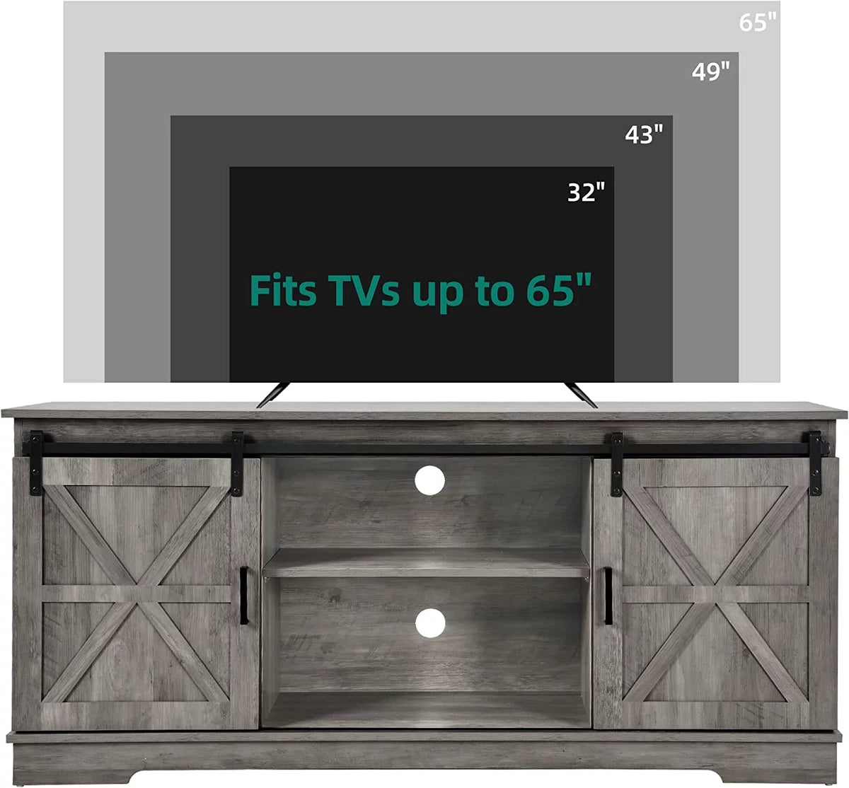 Rustic Wood TV Stand for 65 Inch TV Z13473