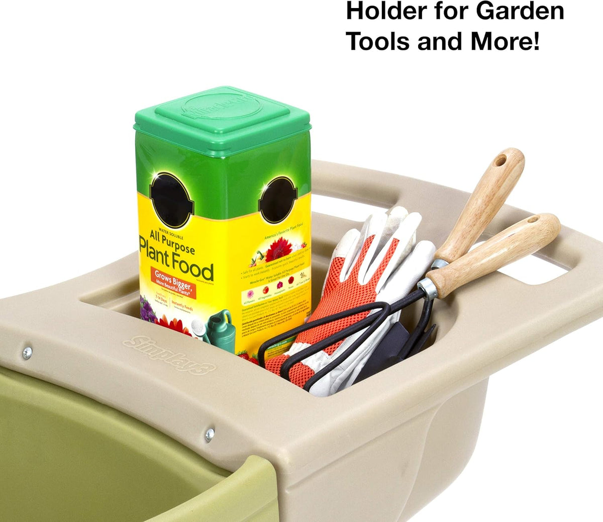 Green 4 Cubic ft. Plastic Wheelbarrow with 2 Wheels F791