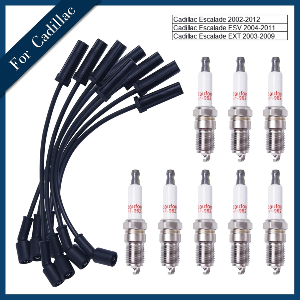 Iridium Spark Plugs and Wires Set, Pack of 16 P23051