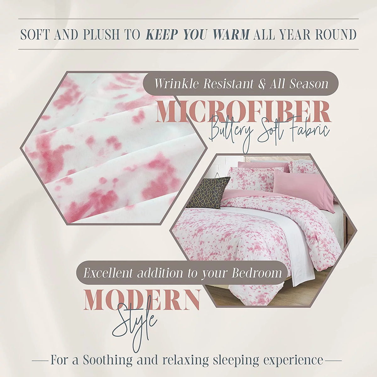 10 Pc Tie-Dye Queen Comforter Set R81578