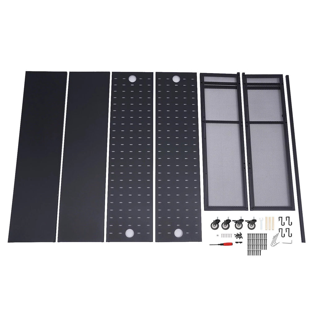 5 Tier 3 Door Metal Storage Cabinet with Wheels O486442