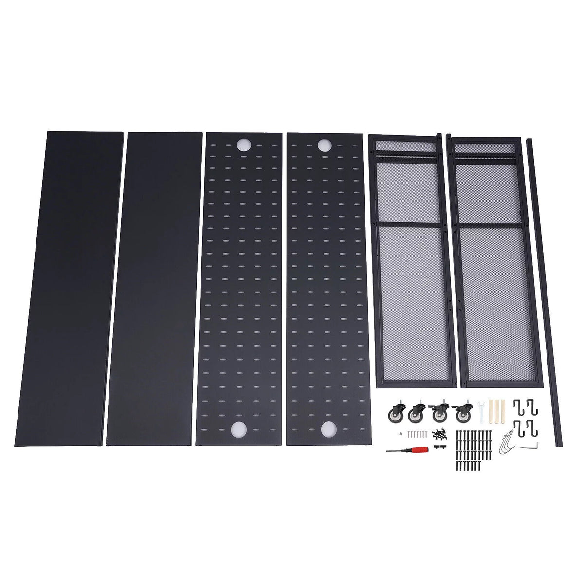 5 Tier 3 Door Metal Storage Cabinet with Wheels O486442