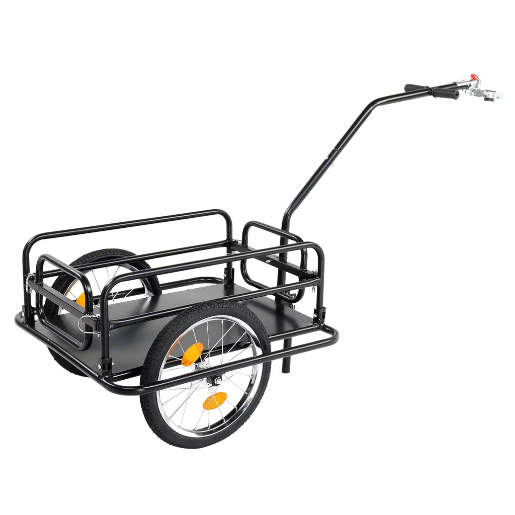 Foldable Bike Cargo Trailer with 16 Wheels, Black G25090