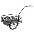 Foldable Bike Cargo Trailer with 16 Wheels, Black G25090